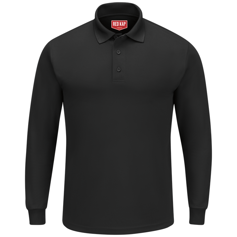 Red Kap Langarm-Performance-Strickpolo – klassische Passform