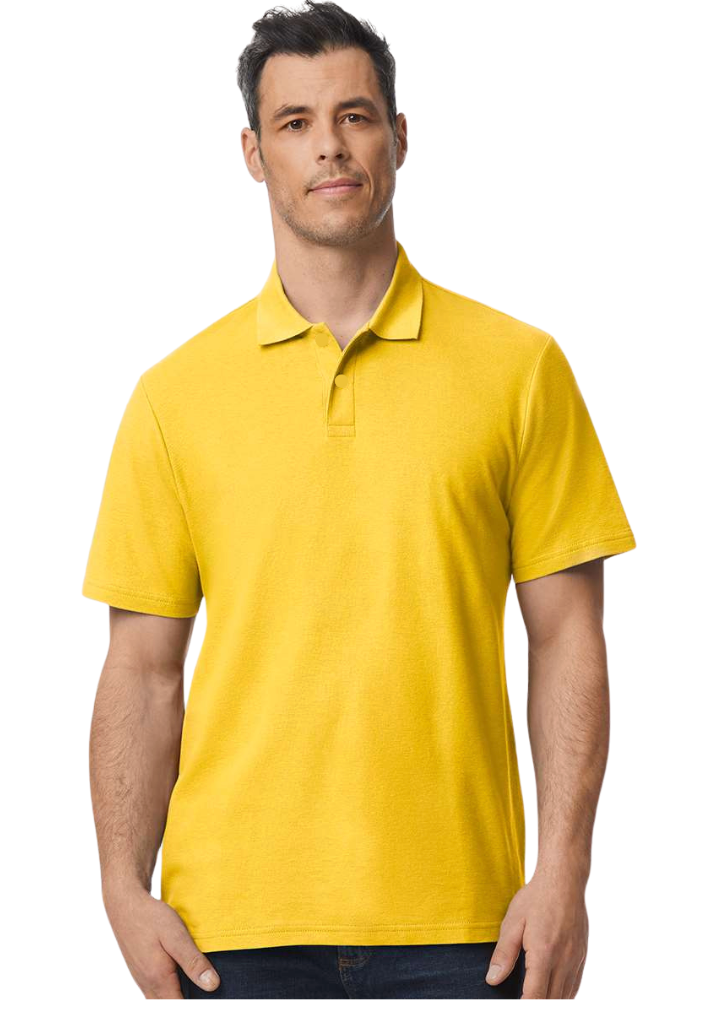 Men's 100% Cotton Snap Front (No Buttons) Polo