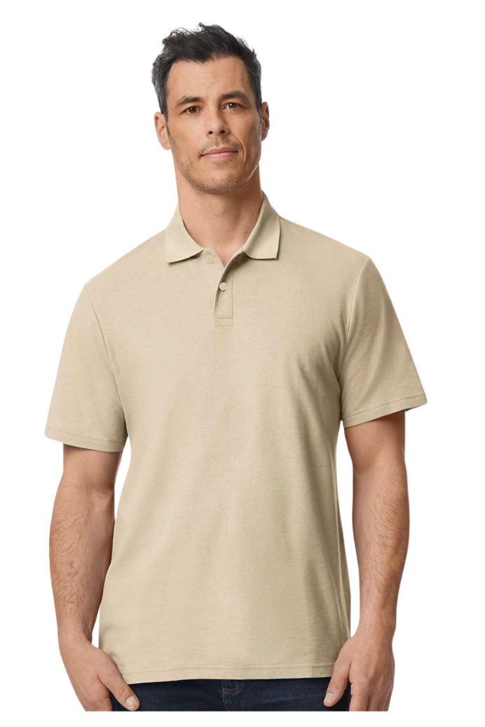 Men's 100% Cotton Snap Front (No Buttons) Polo