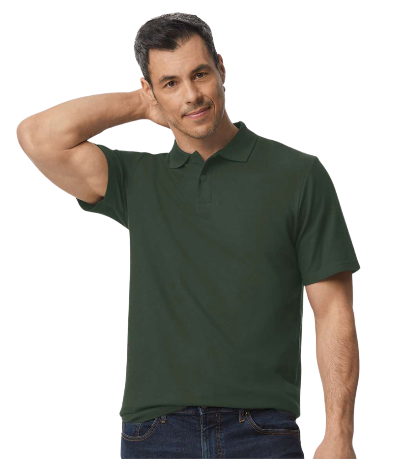 Men's 100% Cotton Snap Front (No Buttons) Polo