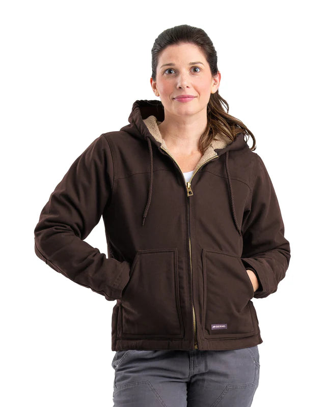 100 % Cotton Women's Sherpa-Lined Softstone Duck Jacket