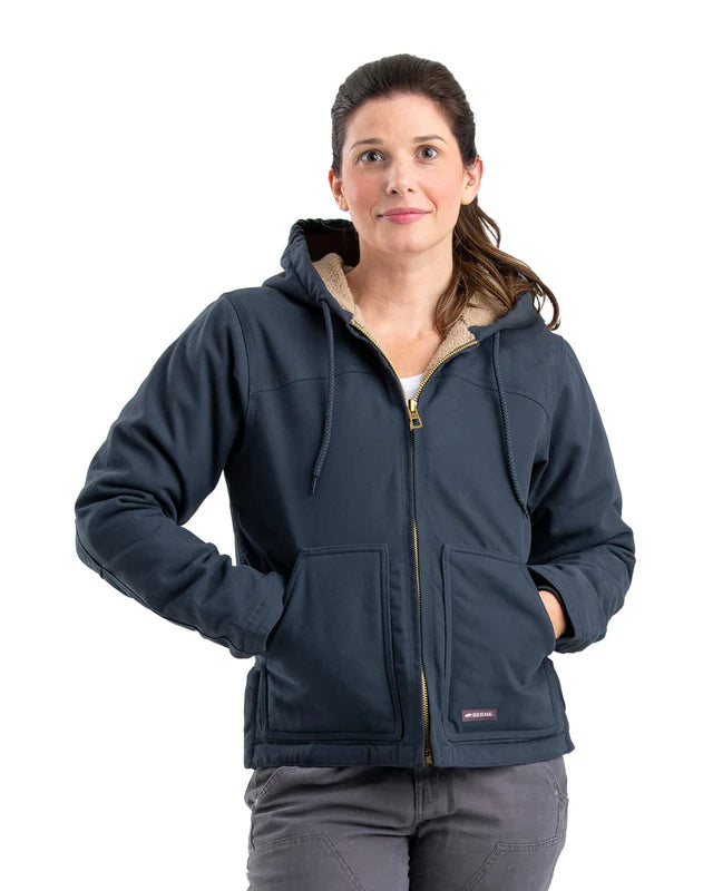100 % Cotton Women's Sherpa-Lined Softstone Duck Jacket