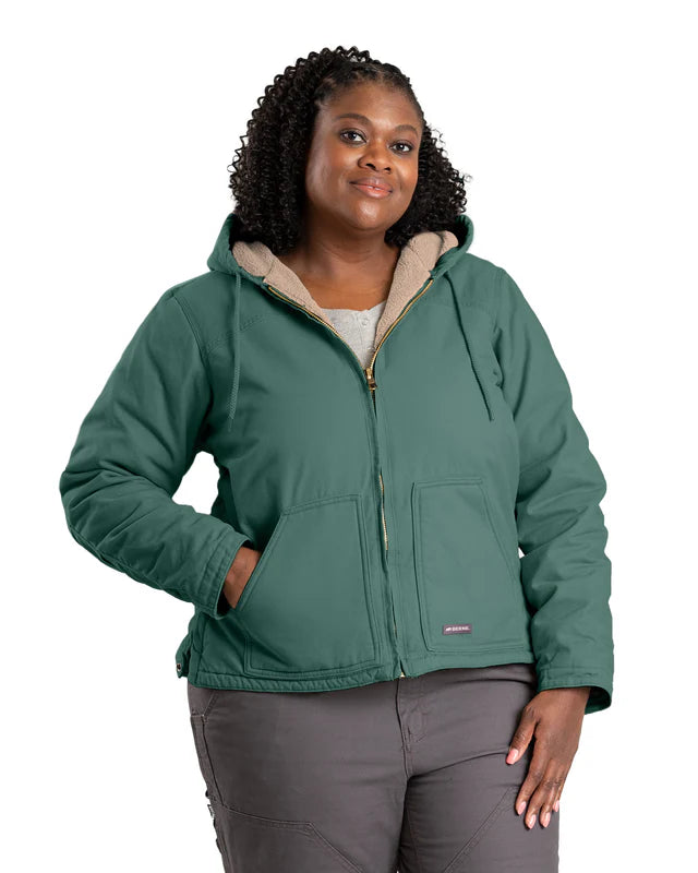 100 % Cotton Women's Sherpa-Lined Softstone Duck Jacket