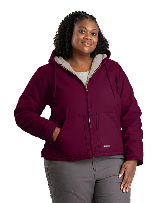 Berne Women's Sherpa-Lined Duck Hooded Jacket