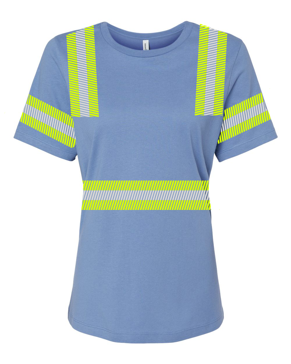 Women's 100% Cotton Short Sleeve Tee w/ FR Striping